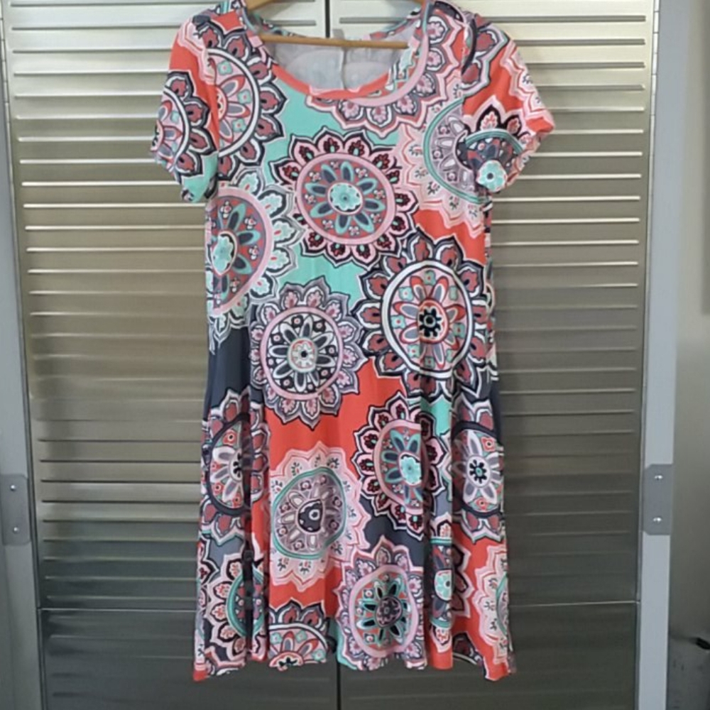 Knit swing tee shirt dress Small